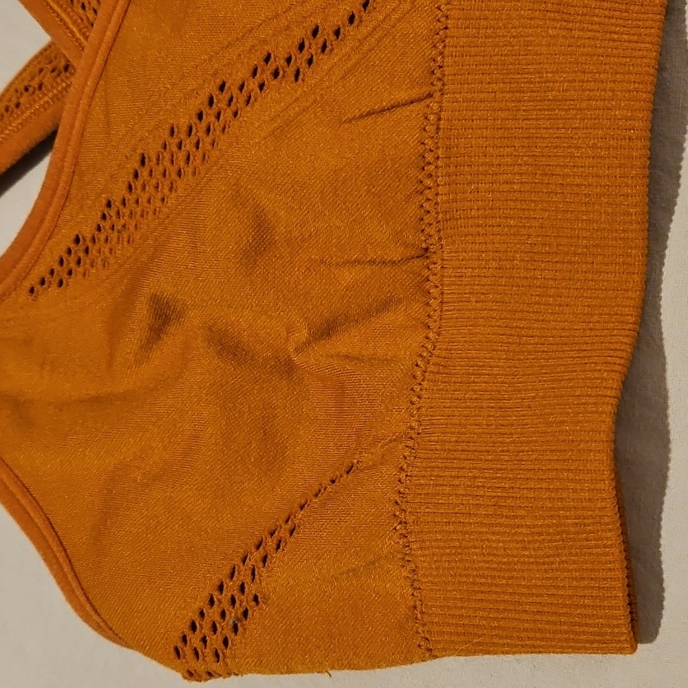 NWOT All In Motion Rust Orange Vross-back Sports Yoga Bra - Picture 2 of 11